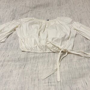 Chic Off-Shoulder White Blouse (OS)